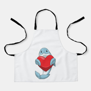 Delantal Delfín con corazón
