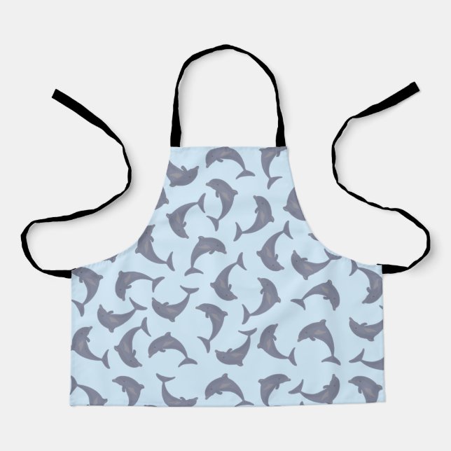 Delantal Delfines en la cocina o artista del patrón marino (Anverso)