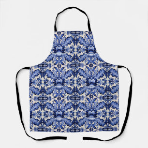 Delantal Delft Blue Flower Art