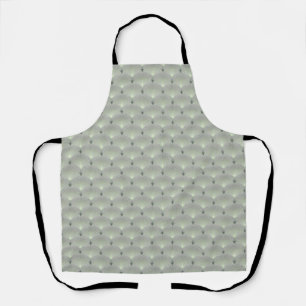 Delantal Delicada, verde y gris, art deco.
