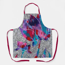 Delantal Deliciosas Flores Orientales Lotus