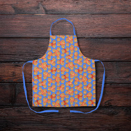 Delantal Deliciosos gofres y azul frutal