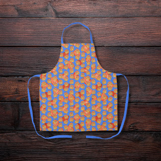 Delantal Deliciosos gofres y azul frutal