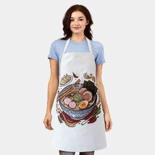 Delantal Deliciosos Ramen Japoneses y Dumplings Gyoza.