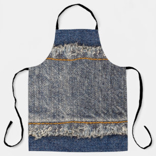 Delantal Denim Blue Jeans: Parche doble Casual