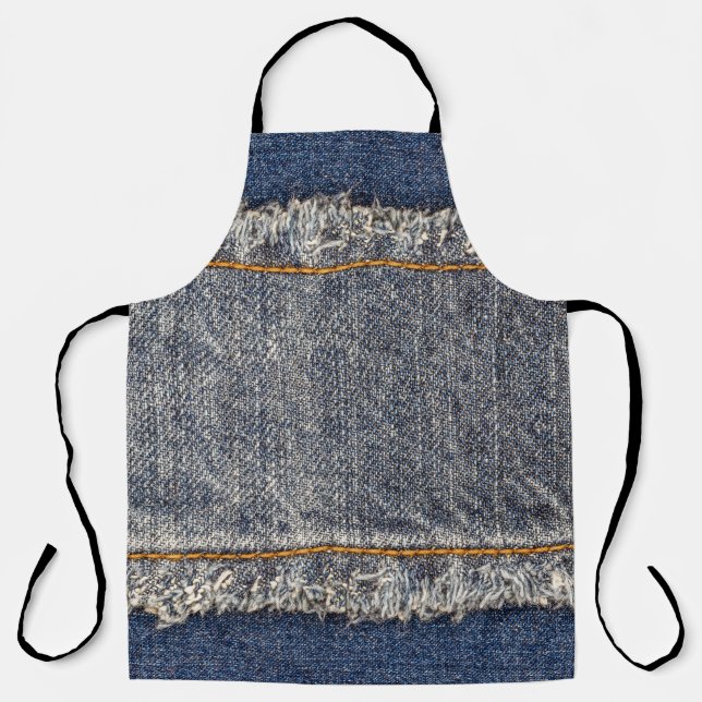 Delantal Denim Blue Jeans: Parche doble Casual (Anverso)