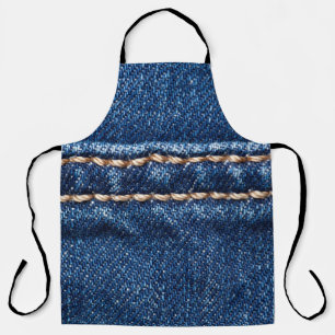 Delantal Denim con título: textura de jeans cerrados.