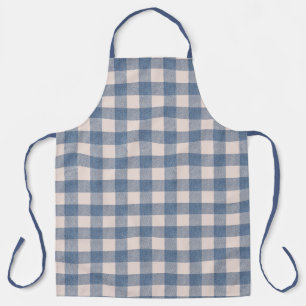 Delantal Denim Look Gingham Check Hermoso
