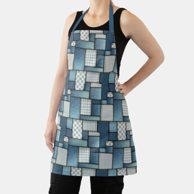 Delantal Denim Patchwork Apron (in situ)