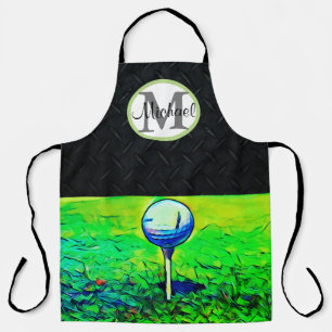 Delantal Deportes temáticos de golf: Papá Monograma Guay