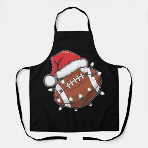 Delantal Deportista de Navidad Amante del Fútbol Americano