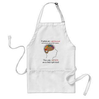 Delantal Derecho-Cerebrado del arte