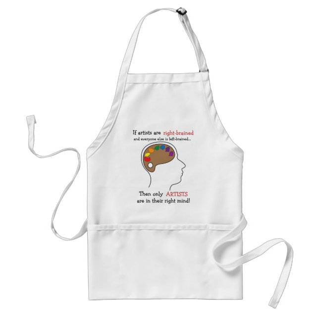 Delantal Derecho-Cerebrado del arte (Frente)