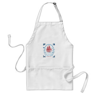 Delantal Derrame El Té Desde 1773 Azul Blanco Rojo Funny 4