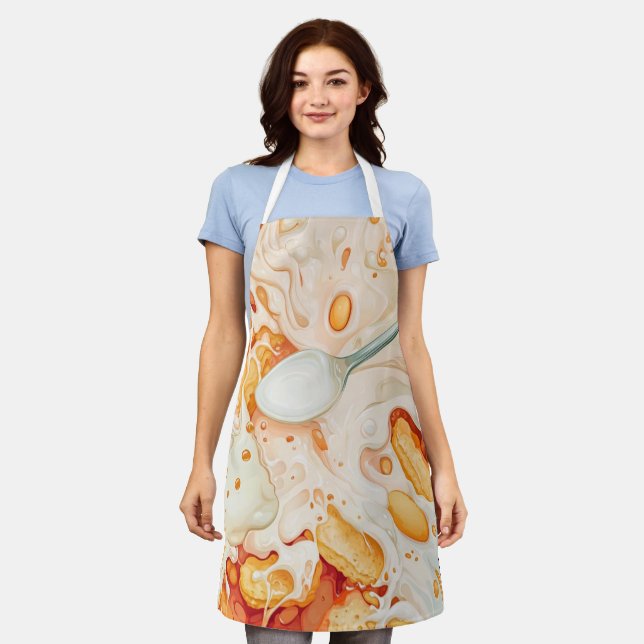 Delantal Desayuno cremoso (Gastado)