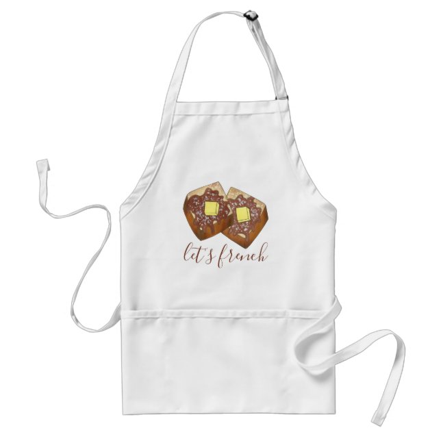 Delantal Desayuno francés con mantequilla y jarabe (Frente)