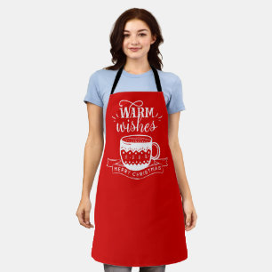 Delantal Deseos Cálidos Taza Caliente Café Cacao Barista 