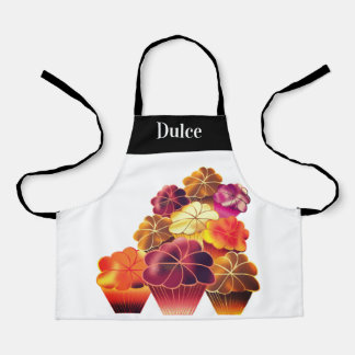 Delantal Deslumbrante, Personalizado Texto, Muffinos de la