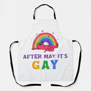 Delantal Después de mayo es el mes del orgullo gay LGBT