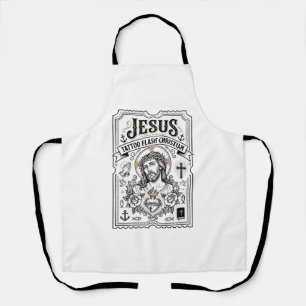 Delantal Destellos de Tatuaje de Jesús Tatuaje Cristiano de