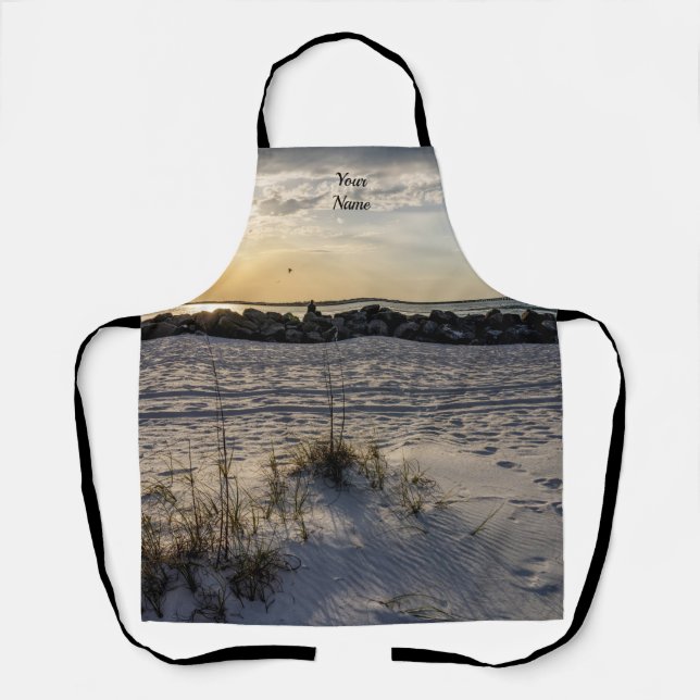 Delantal Destin Beach Florida Jetty Sunset Apron (Anverso)