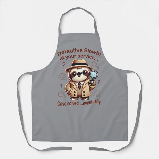 Delantal "Detective Sloth" Sloth Private Eye (Anverso)