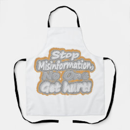 Delantal "Detener la desinformación" Diseño Cuto. ¡Hazte co