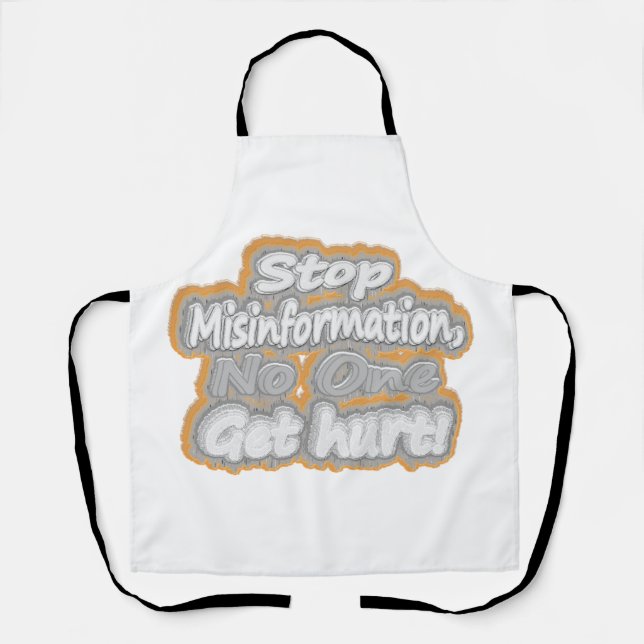 Delantal "Detener la desinformación" Diseño Cuto. ¡Hazte co (Anverso)