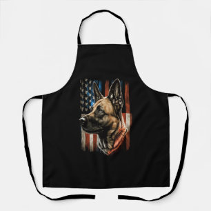 Delantal Día conmemorativo Bandera belga Malinois Americana