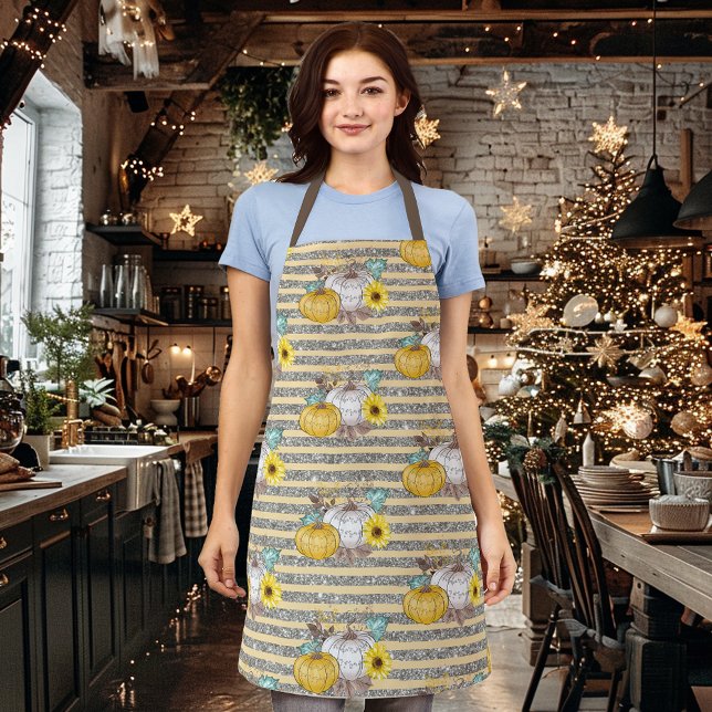 Delantal Día de Acción de Gracias Otoño Calabaza Brillo (Subido por el creador)