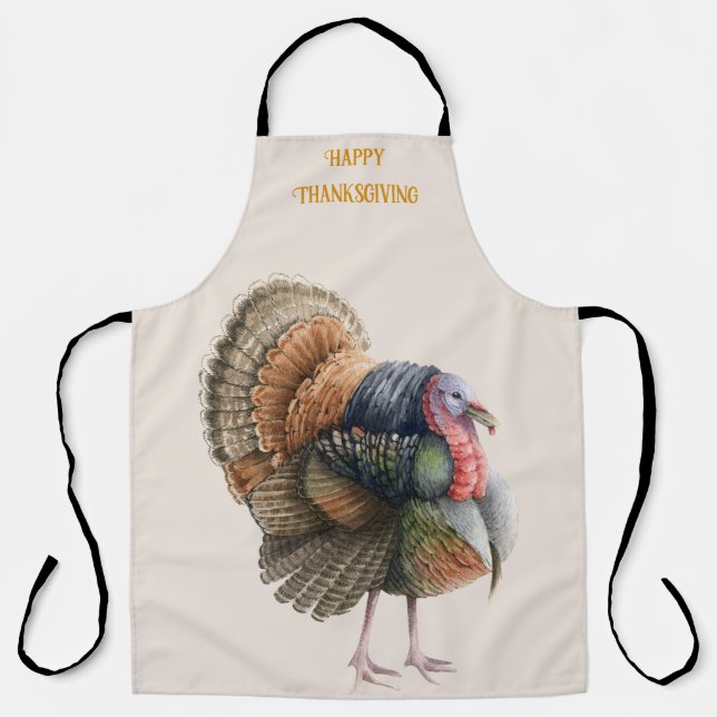 Delantal Día de Acción de Gracias Turquía Apron (Anverso)