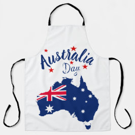 Delantal Día de Australia Azul y Blanco Rojo