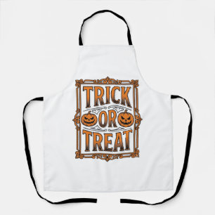 Delantal Día de Brujas Truco Regalo Calabaza Calaveras Vint