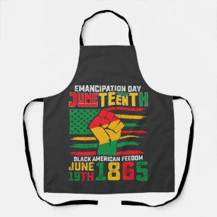 Delantal Día de la Emancipación de Juneteenth Libertad Negr