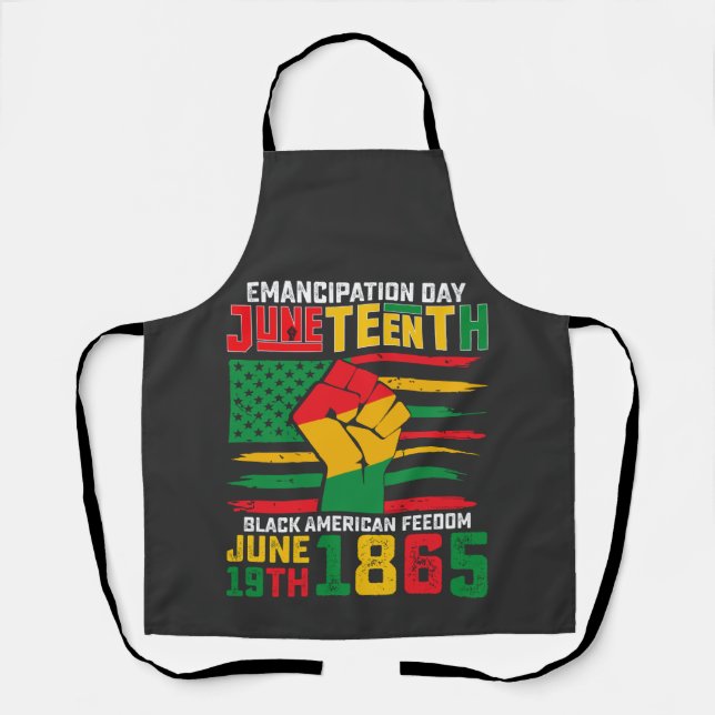 Delantal Día de la Emancipación de Juneteenth Libertad Negr (Anverso)
