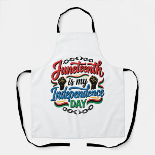 Delantal Día de la Independencia de Juneteenth Diseño de ca