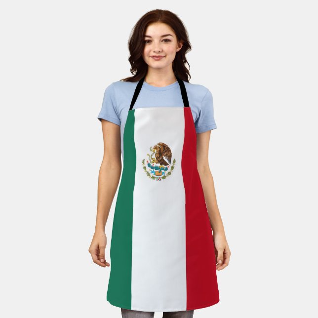 Delantal Día de la Independencia de la Bandera de México (Gastado)