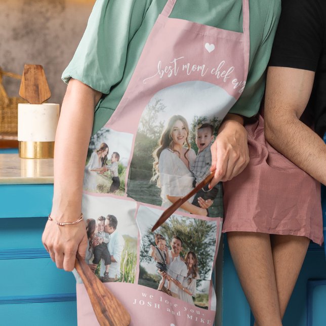 Delantal Día de la Madre de collage de fotos moderno de col (Subido por el creador)