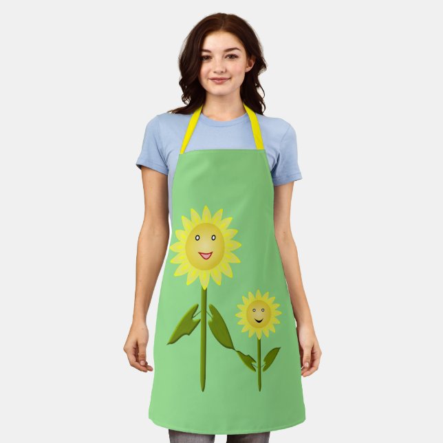 Delantal Día de la Madre girasoles (Gastado)