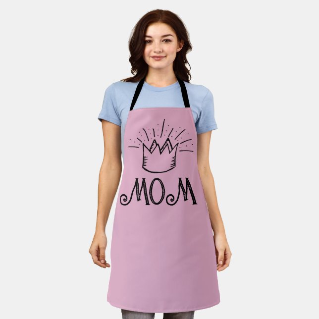 Delantal DÍA DE LA MADRE MAMÁ QUEEN PINK KITCHEN Apron (Gastado)
