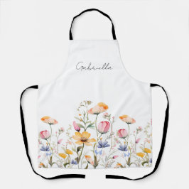 Delantal Día de las Madres de Watercolor Meadow