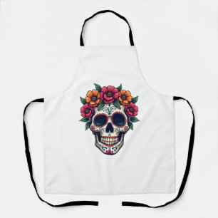 Delantal Día de los Muertos Calavera de Azúcar � Dia de los
