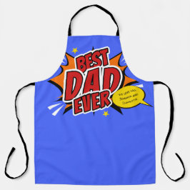 Delantal Día de los Padres de la Superheroína de Cómic