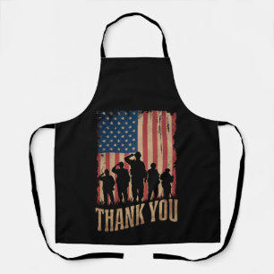 Delantal Día de los Veteranos de la Bandera Americana Vinta