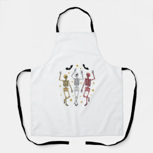 Delantal Día de Muertos esqueleto bailando