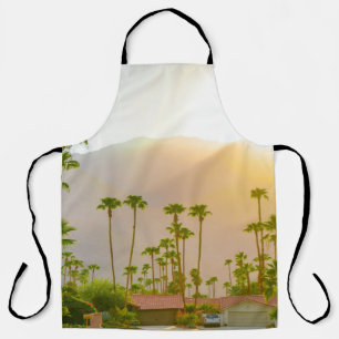 Delantal Día de puesta de sol de Palm Springs con montañas