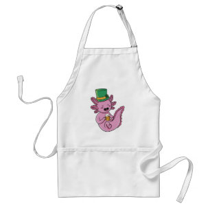 Delantal Día de San Patricio de Axolotl - Amante de la cerv