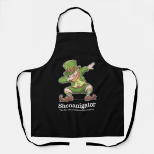 Delantal Día de San Patricio Shenanigator Dabbing Duende