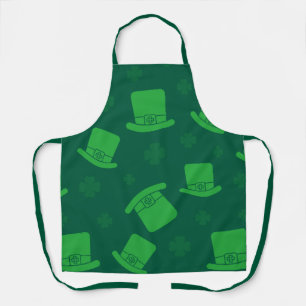 Delantal Día de San Patricio Sombrero Duende Verde