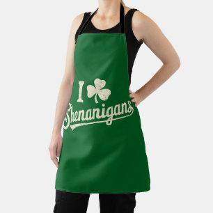Delantal Día de San Patricio Verde Divertido Irlandés Patty